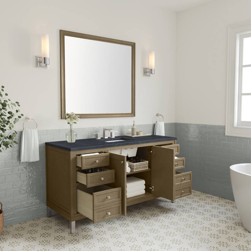 Chicago 60" Single Vanity, Walnut Whisper