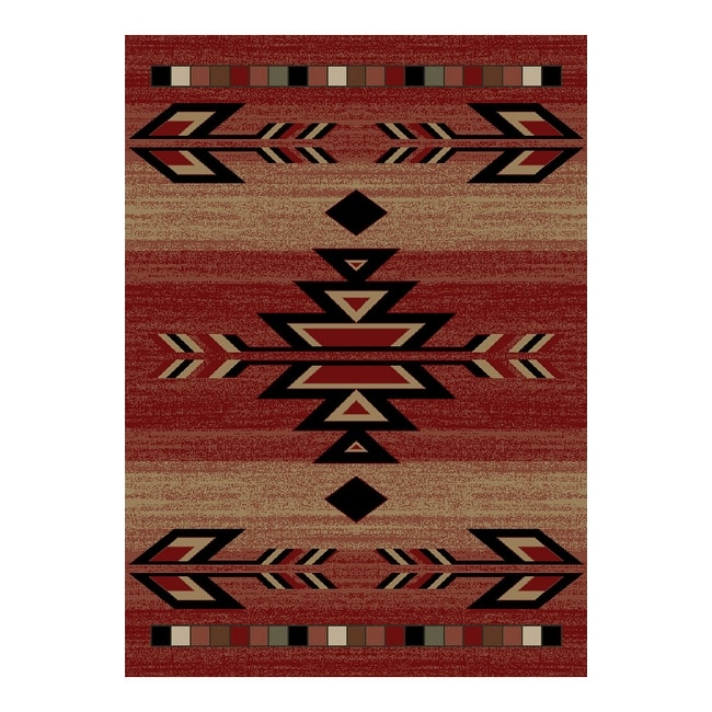 The Curated Nomad Cabrillos Southwest Area Rug - 7'10" x 9'10" - Red
