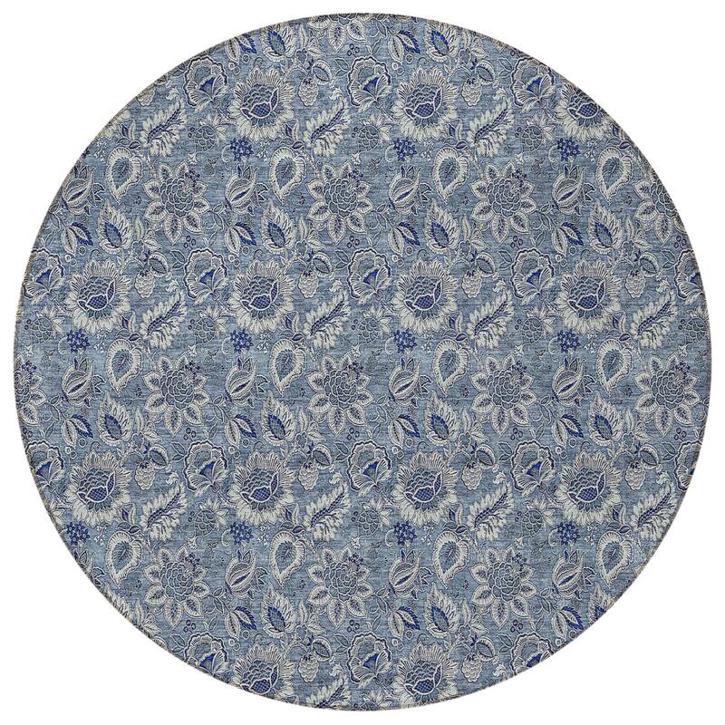 HomeRoots Floral Transitional Rectangle Outdoor Rug