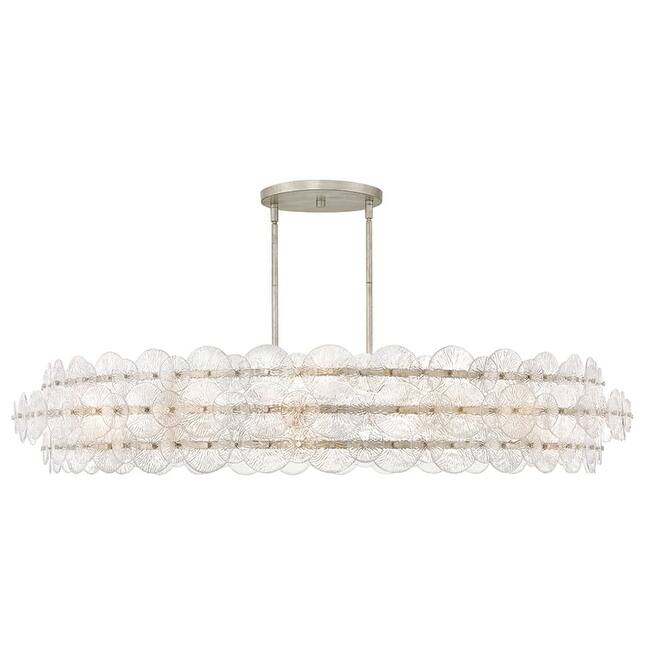 Fredrick Ramond FR30125 Rene 10 Light 60" Wide Ring Chandelier with - Glacial