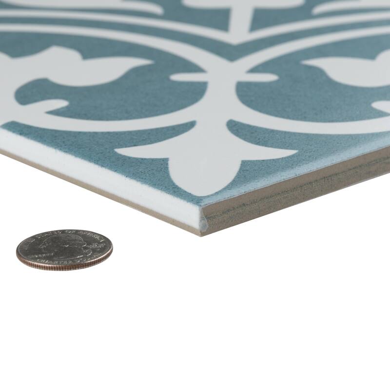 Merola Tile Arte Sky 9-3/4" x 9-3/4" Porcelain Floor and Wall Tile