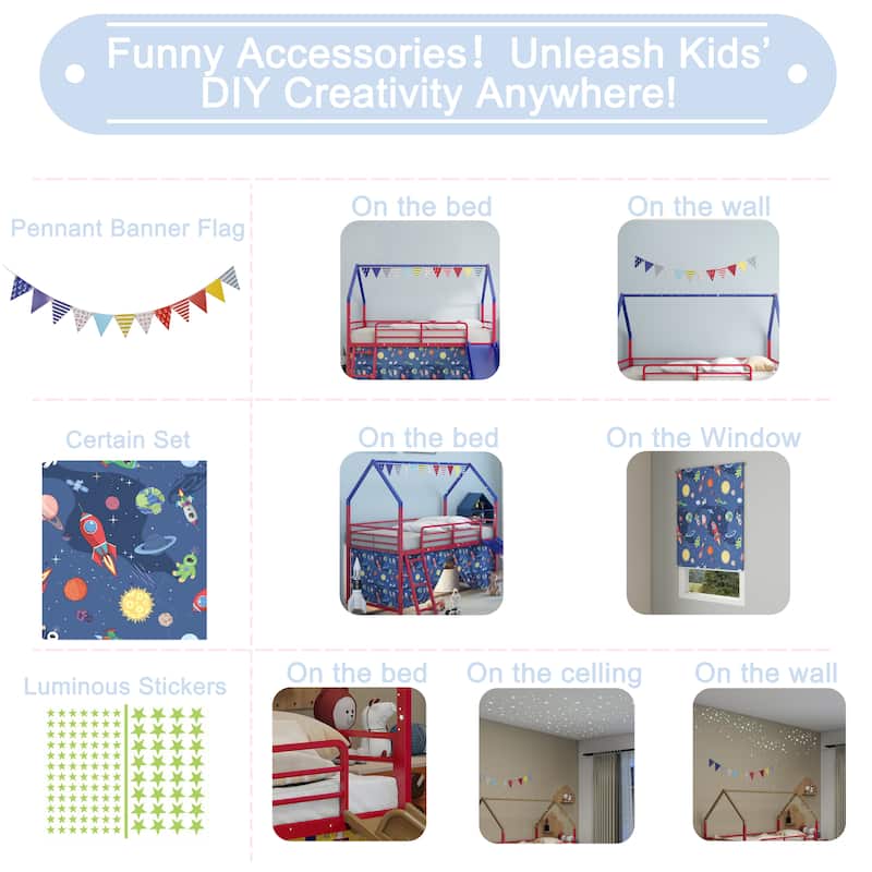 Superhero Themed Twin Loft Bed with Slide and Safety Features for Kids