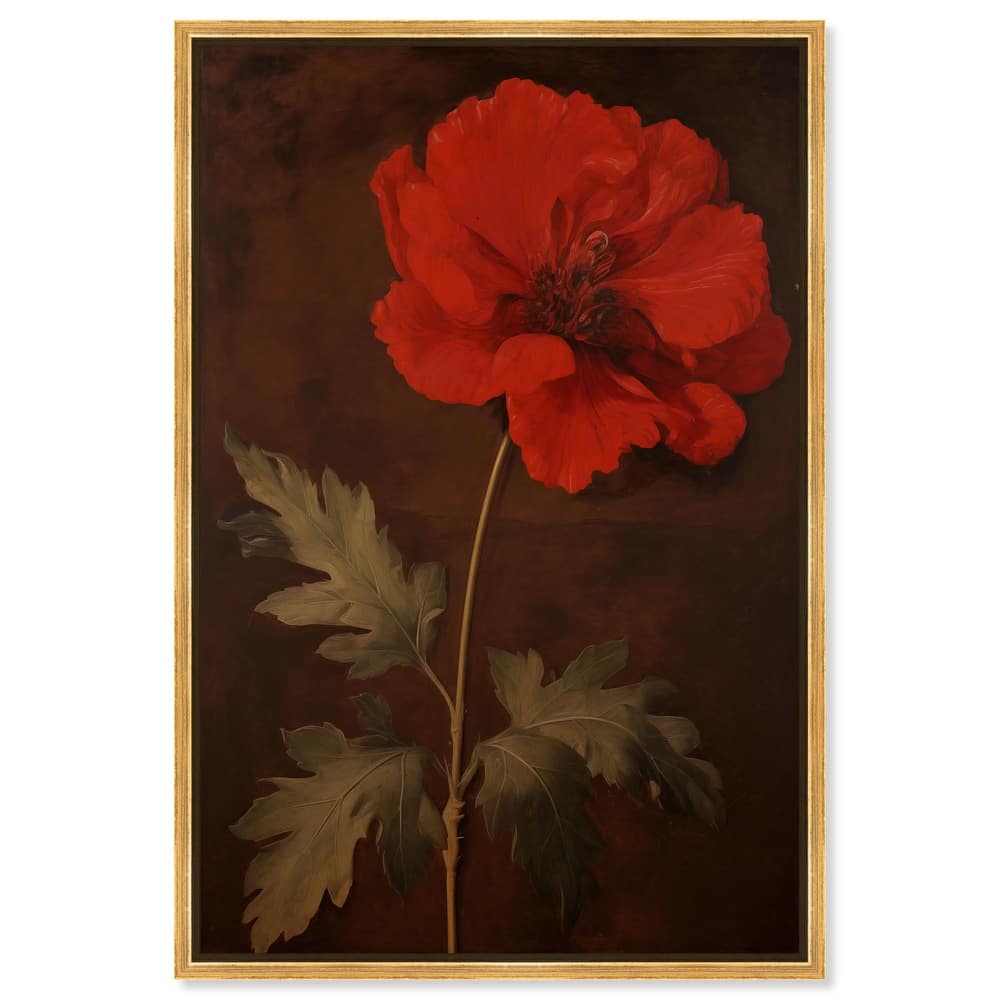Flourish in Red I Canvas by Art Remedy