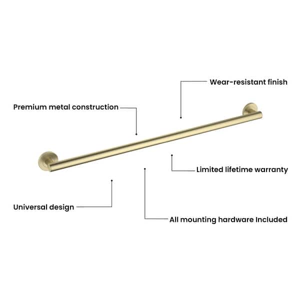dimension image slide 1 of 10, 36-Inch Stainless Steel Bathroom Safety Grab Bar