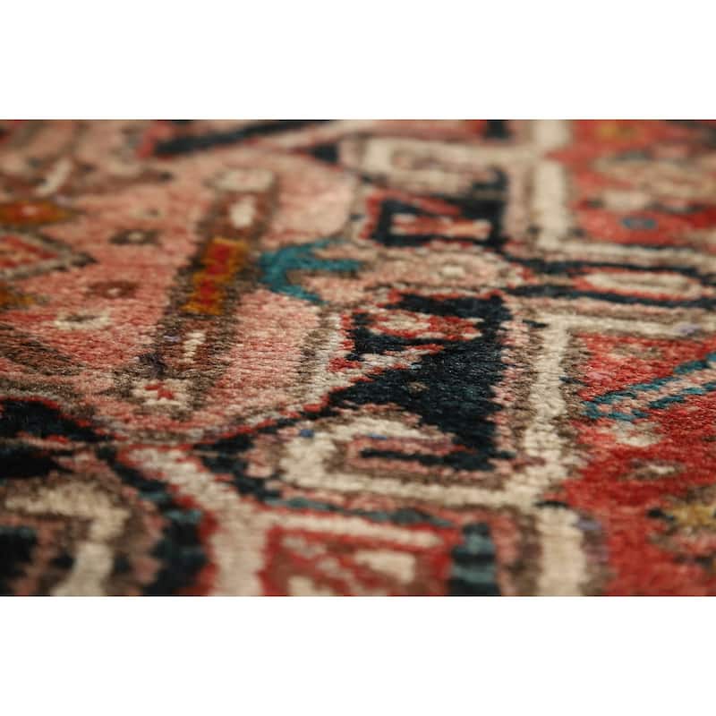 Tribal Geometric Gharajeh Persian Runner Rug Handmade Wool Carpet - 2'9"x 11'1"
