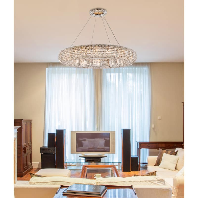 Elegant Lighting 2114G52/RC Paris 20 Light 52" Wide Crystal Ring