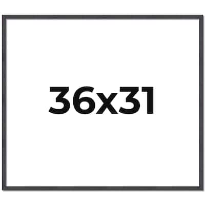 36x31 Frame Brown Solid Wood Picture Frame - Complete Modern Photo