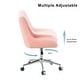 preview thumbnail 16 of 43, Modern Teddy Fleece Fabric with Metal Legs with Lift Adjustment, Swivel Office Chair