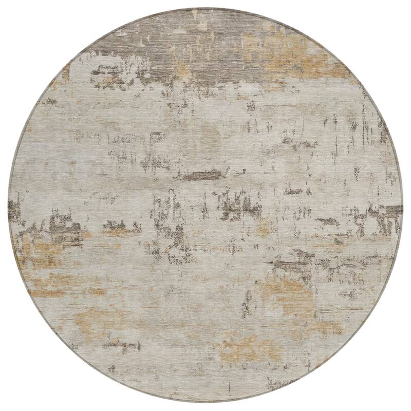 Machine Washable Indoor/Outdoor Abstract Allure Chantille Rug