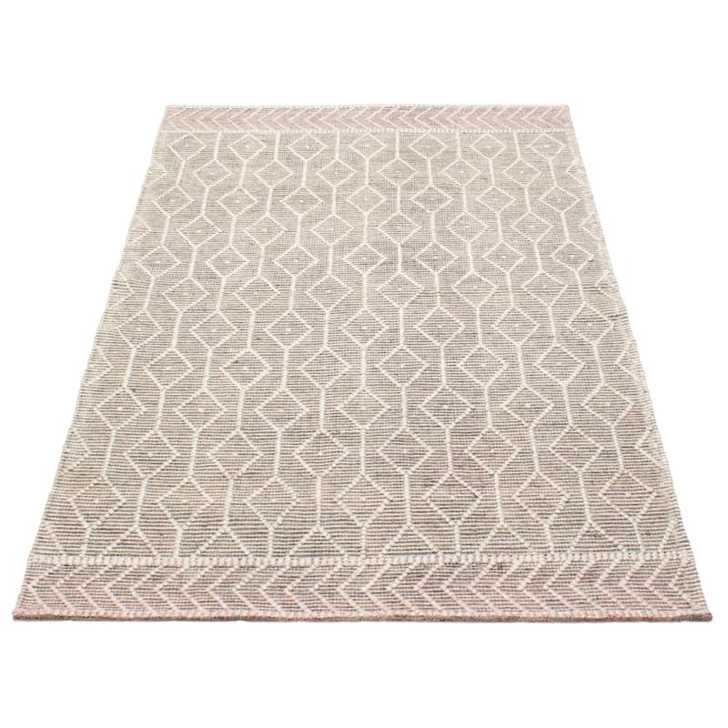ECARPETGALLERY Braid weave Sienna Taupe Wool Rug - 4'11 x 7'10