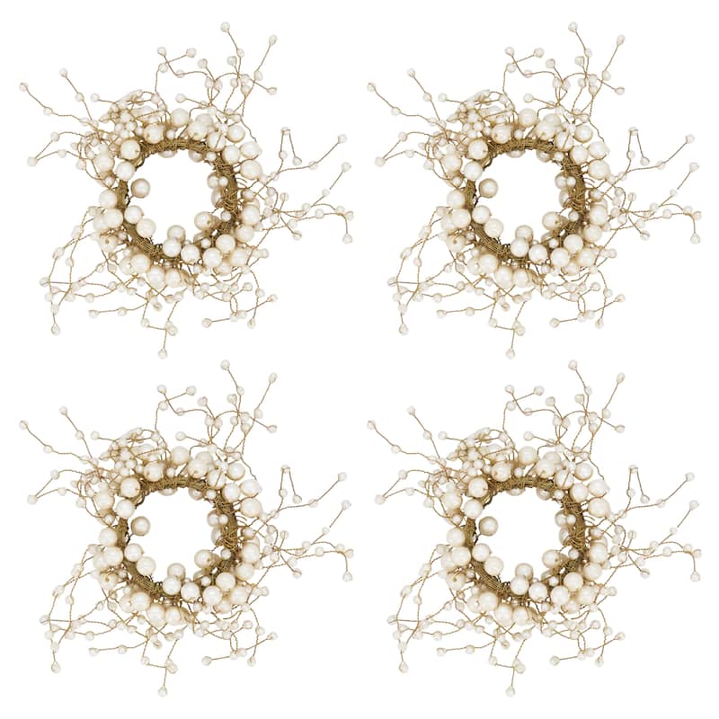 Pearl Design Napkin Rings (Set of 4)