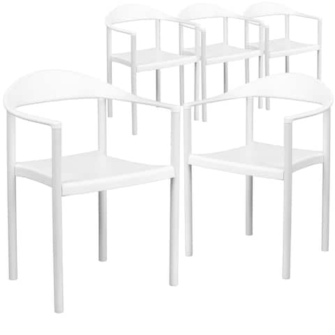 5 Pack 1000 lb. Capacity Plastic Cafe Stack Chair