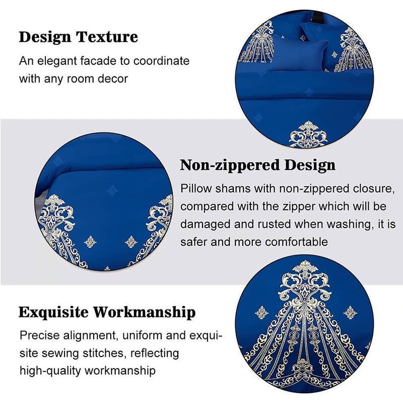 Shatex 3 piece Microfiber Bedding Comforter Set
