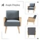 preview thumbnail 13 of 57, Carmina Upholstered Accent Chair with Natural Rattan Arms by HULALA HOME