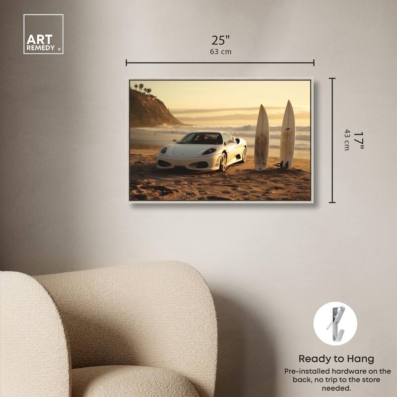Sunset Beach Drive Canvas by Art Remedy