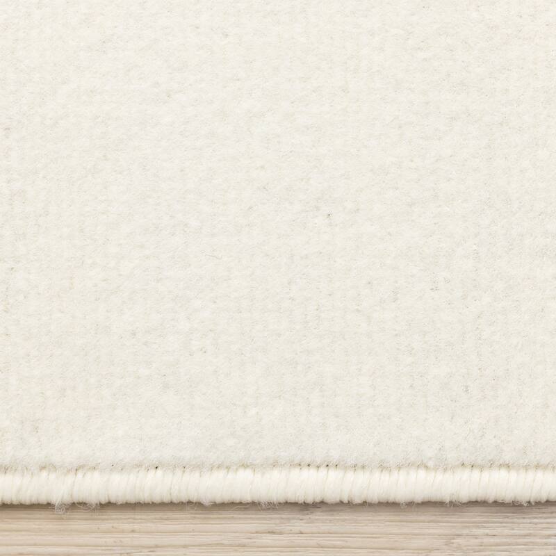 Forte White Black Modern Zig-Zag Area Rug, 5'3" x 7'5"