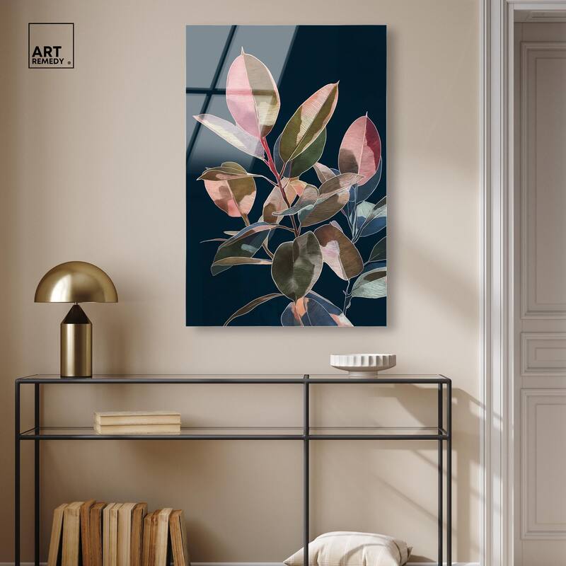 Fuchsia Frond I Acrylic by Art Remedy, Ready to Hang