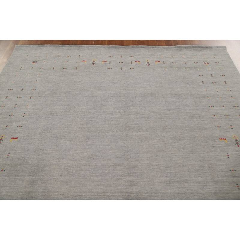 Gabbeh Area Rug Handmade Tribal Wool Carpet - 6'8"x 9'9"