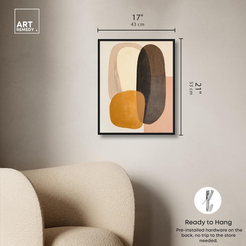 Burnt Ochre Orbit Canvas by Art Remedy