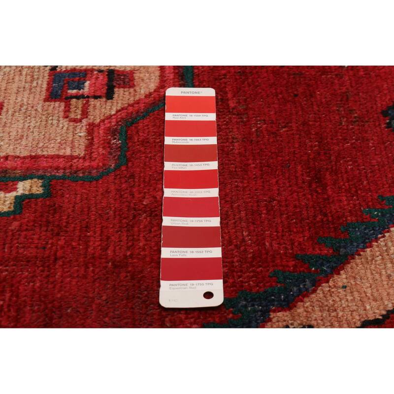 ECARPETGALLERY Hand-knotted Andelz Red Wool Rug - 4'2 x 7'7