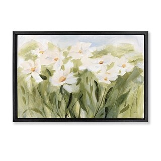 Stupell Daisy Meadow View Framed Floater Canvas Wall Art Design By ...