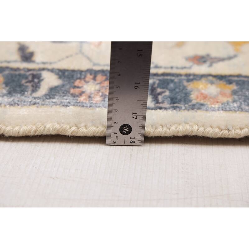 ECARPETGALLERY Hand-knotted Heritage Cream Silk, Wool Rug - 7'10 x 9'11