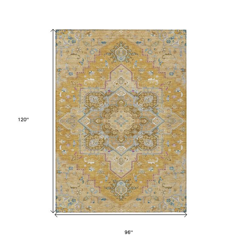 HomeRoots Oriental Traditional Rectangle Outdoor Rug