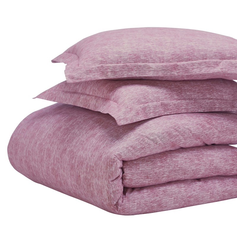 Superior Melange Flannel Cotton Two-Toned Brushed Duvet Cover Set