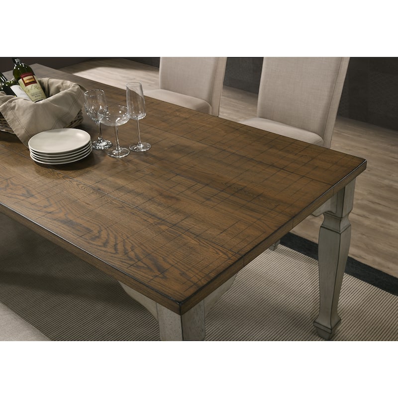 The Gray Barn Willow Springs Antique Grey and Dark Oak Finished Wood 6-piece Dining Set