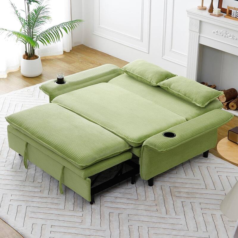 Striped Fabric Multifunctional Sofa Bed