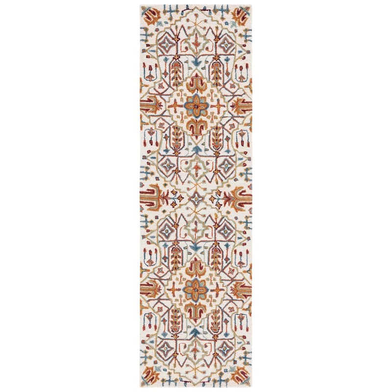 SAFAVIEH Handmade Heritage Snjolaug Floral Wool Rug