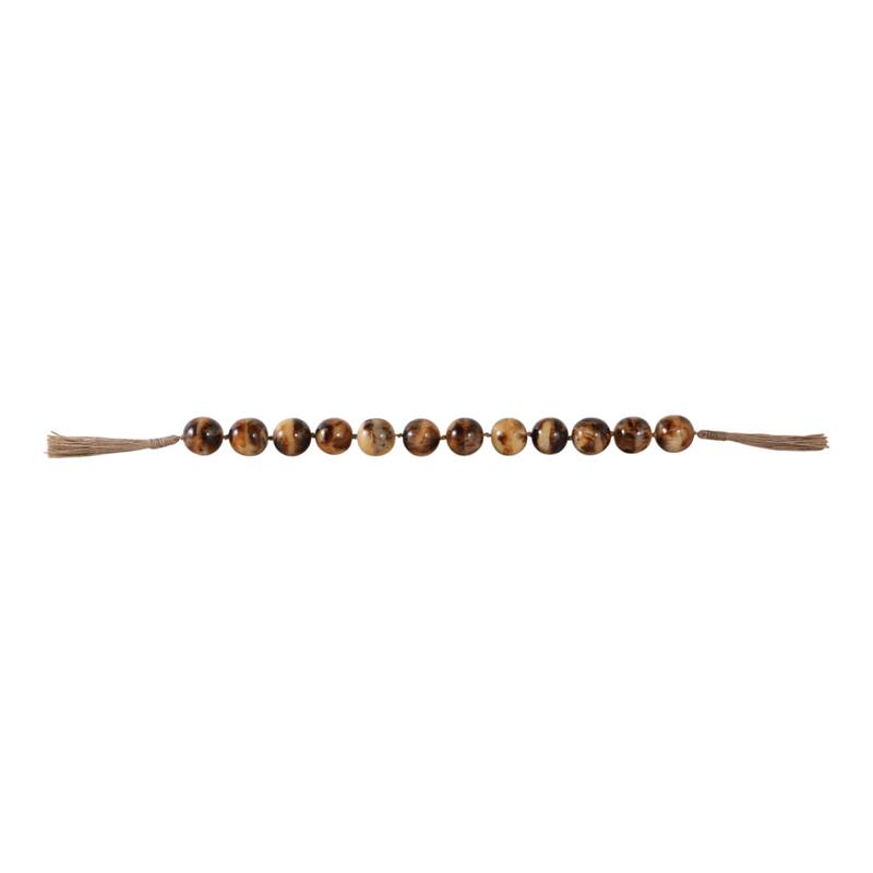Resin Modern Decorative Beads with Jute Detailing and Textured Accents