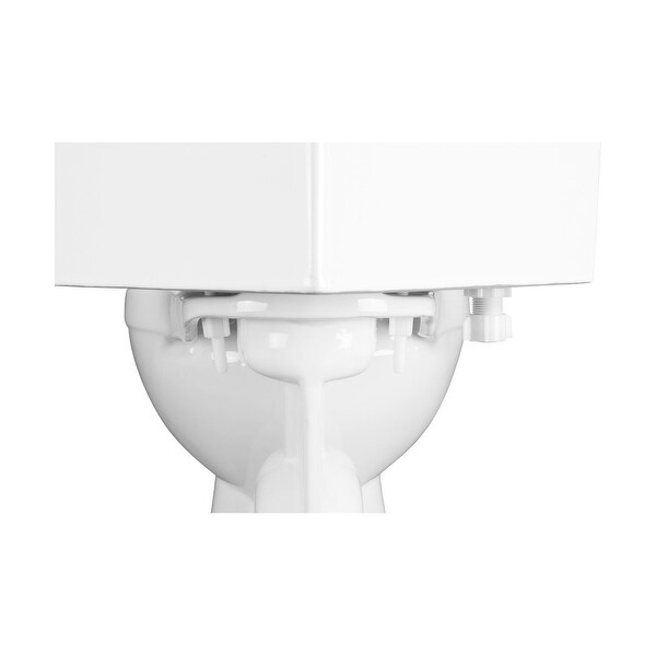 Troyt White Porcelain Compact Corner 2-Piece Toilet Round High Low