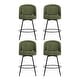 preview thumbnail 57 of 61, Swivel Bar Stools Set Of 2/3/4, Metal Bar Stools, Modern Upholstered Bar Stools For Kitchen Island - 20.3"W X 20.3"D X 39"H