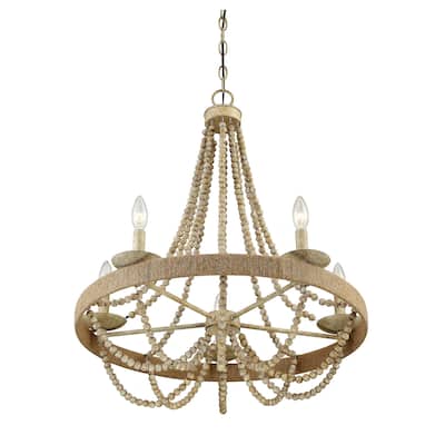 Meridian M10014 5 Light 26" Wide Beaded Chandelier