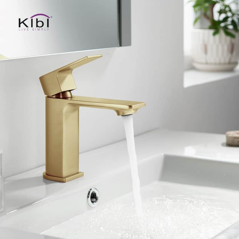 Lead-free Solid Brass Single Handle Bathroom Vanity Faucet with Hose