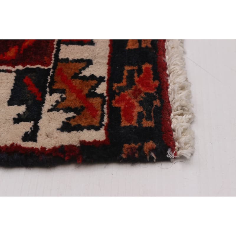 ECARPETGALLERY Hand-knotted Melis Vintage Red Wool Rug - 3'5 x 7'4