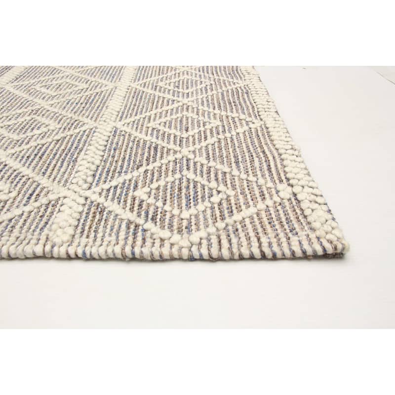 ECARPETGALLERY Braid weave Sienna Brown Wool Rug - 5'2 x 7'5