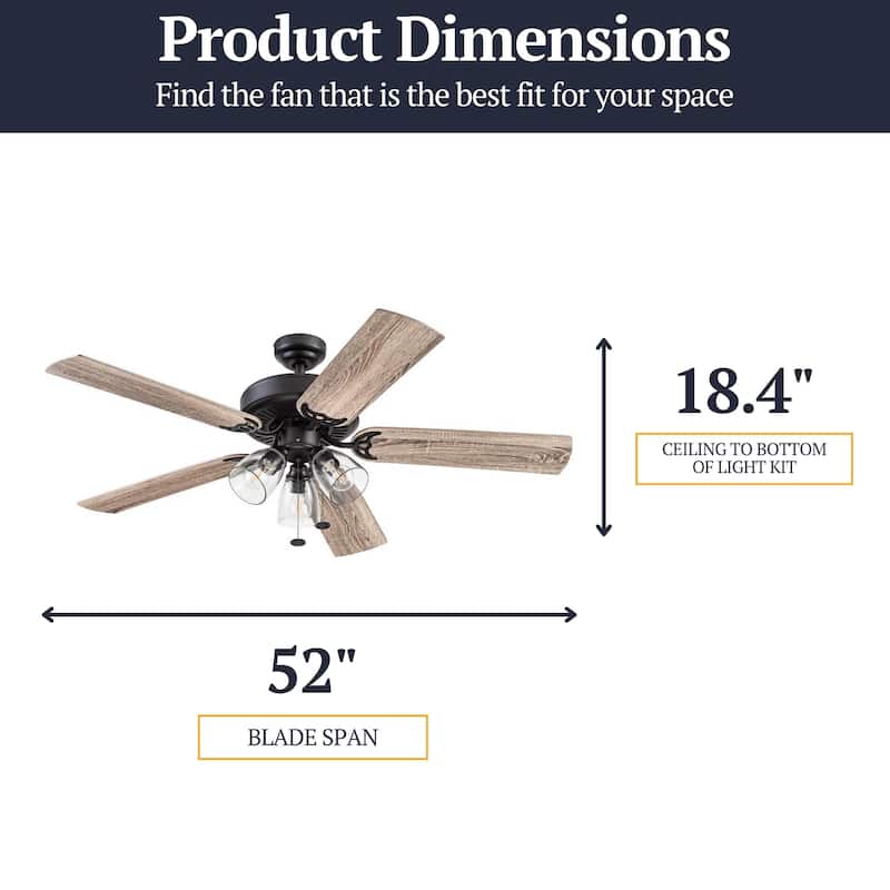 52" Prominence Home Saybrook Indoor Ceiling Fan