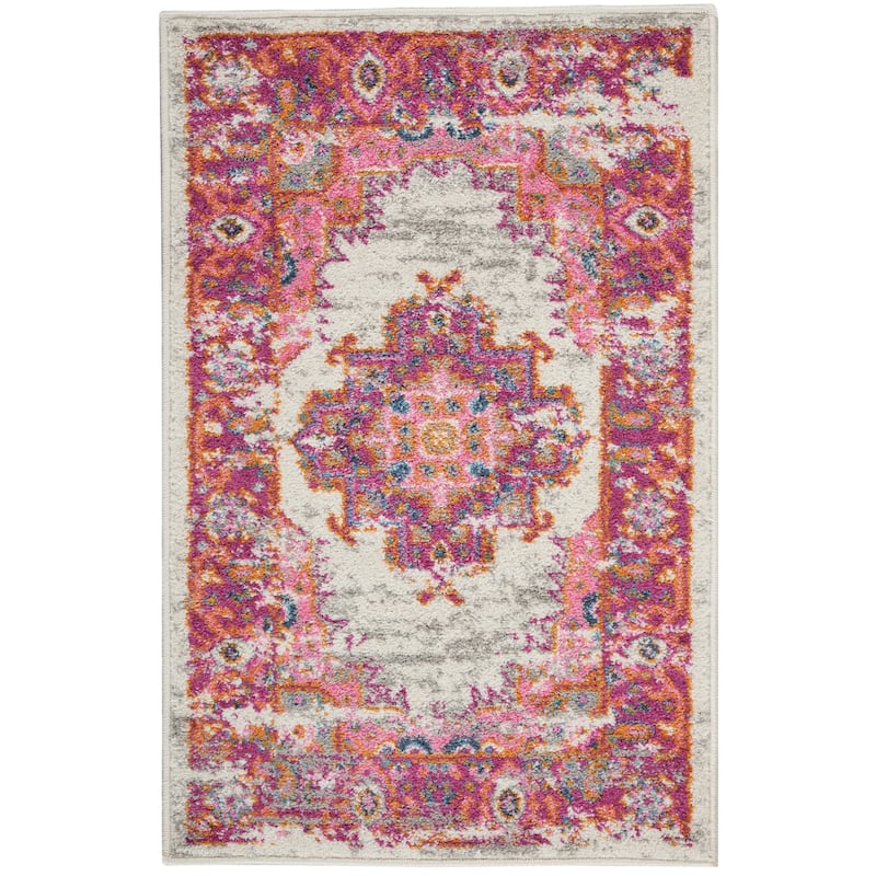 Porch & Den Dobbin Vintage Persian Medallion Farmhouse Area Rug