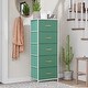 preview thumbnail 66 of 86, Contemporary 5-drawer Chest Vertical Storage Tower- Fabric Dresser Green - 5-drawer