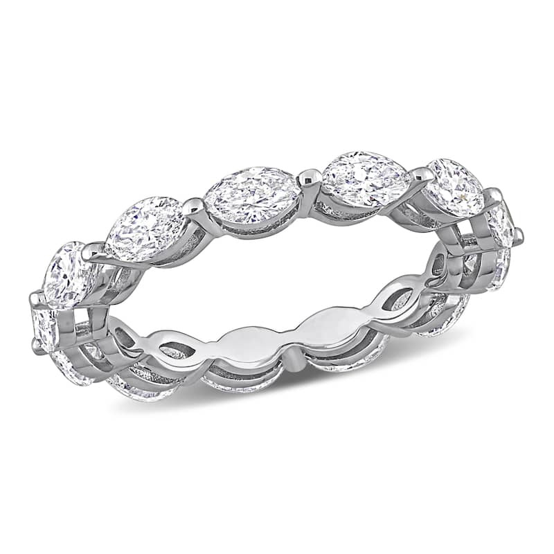 Miadora 2 1/3ct TDW Marquise-Cut Diamond Eternity Ring in 14k White Gold