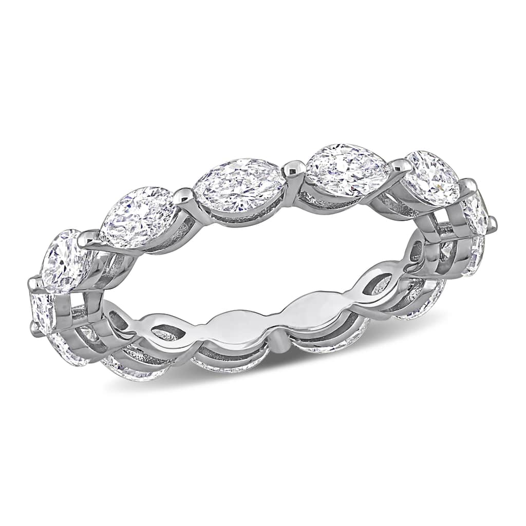 Miadora 2 1/3ct TDW Marquise-Cut Diamond Eternity Ring in 14k White Gold