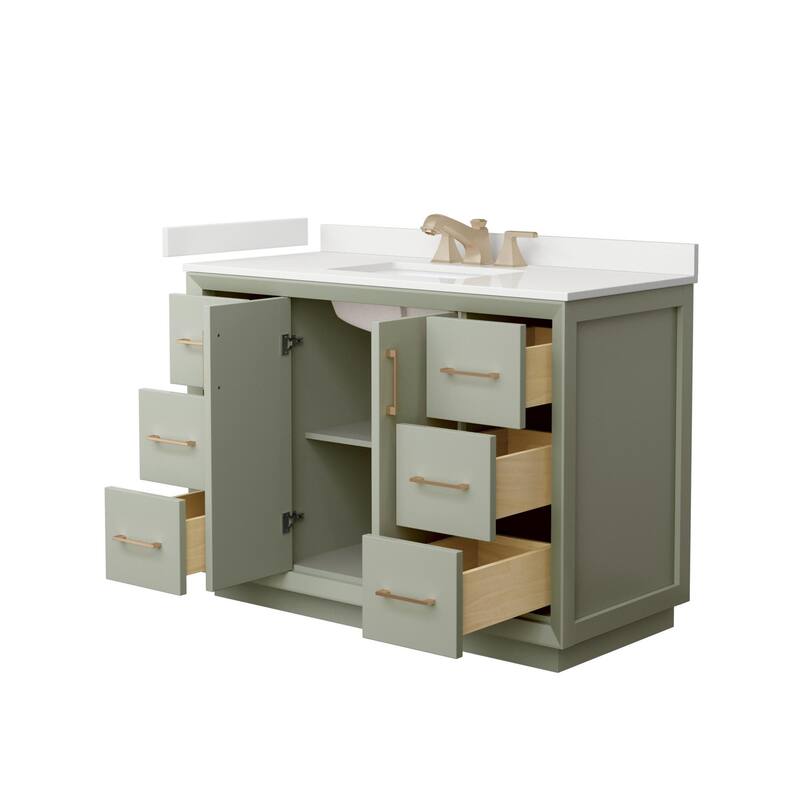 Wyndham Collection WCF414148S-QTZ-US3MXX Strada 48" Free Standing