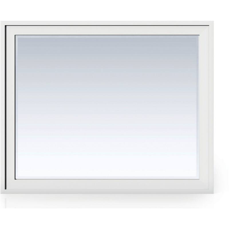 James Martin Vanities Addison 39" x 48" Framed Bathroom Mirror - Glossy White