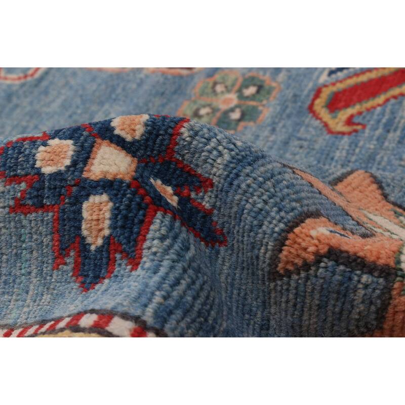 ECARPETGALLERY Hand-knotted Uzbek Ghazni Blue Wool Rug - 8'3 x 10'1