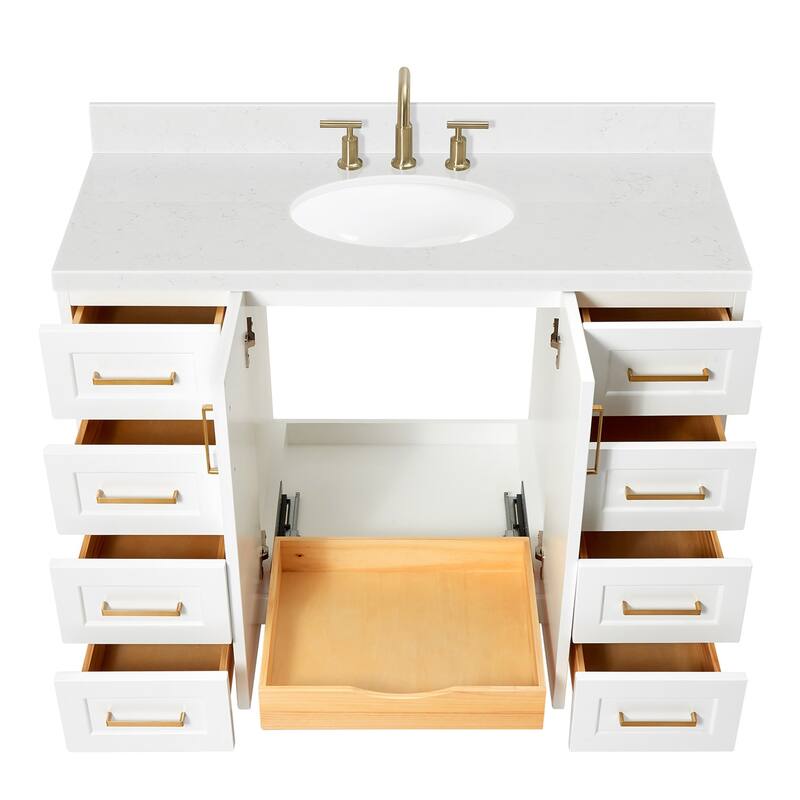 Ariel Q048SCQOVO Taylor 48" Free Standing Single Basin Vanity Set with