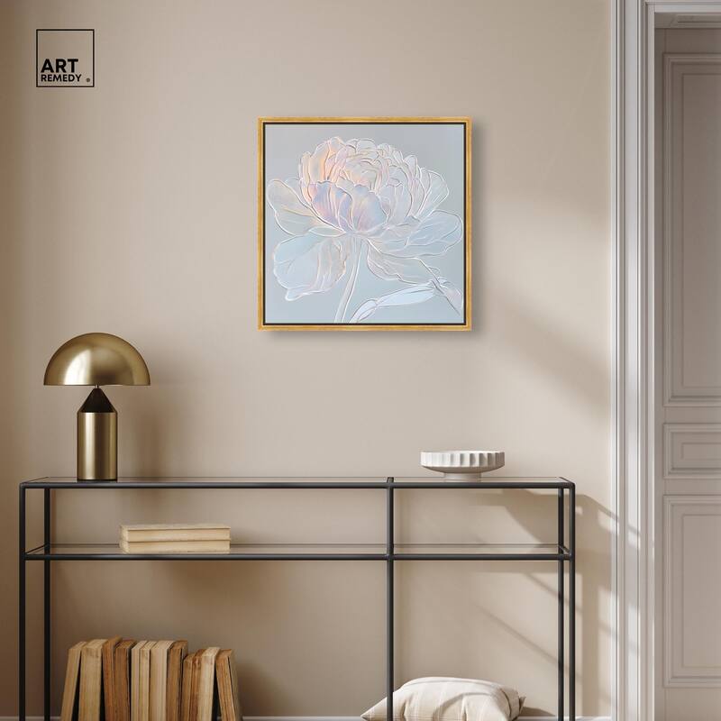 Embossed Flower II Canvas by Art Remedy