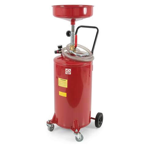 Arksen 20 Gallon Portable Waste Oil Tank Air Operated Drainer, Red