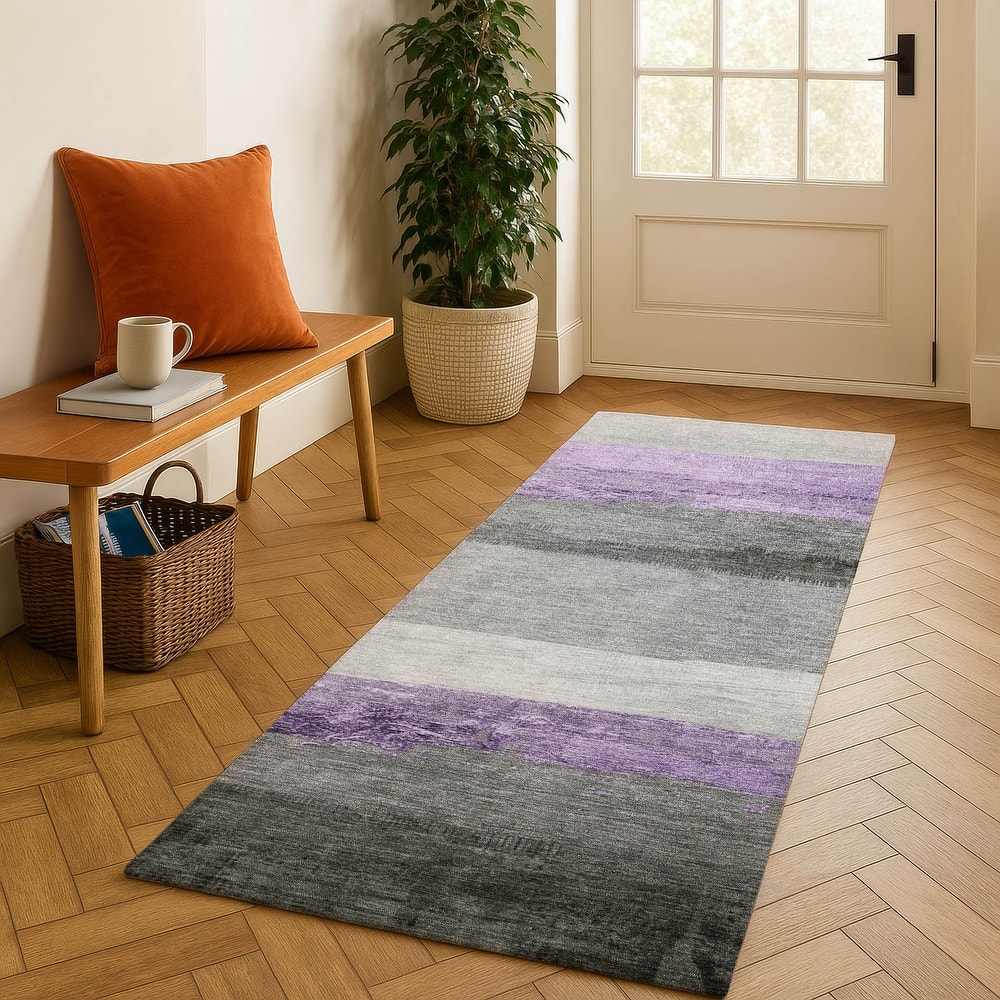 Premium Washable Super Soft Ombre Stripes Mayfield Rug
